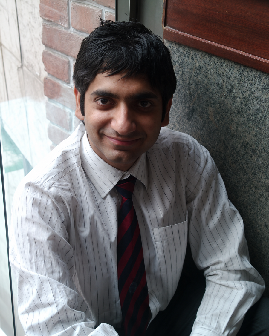Young Vishal Manocha at the start of his corporate career